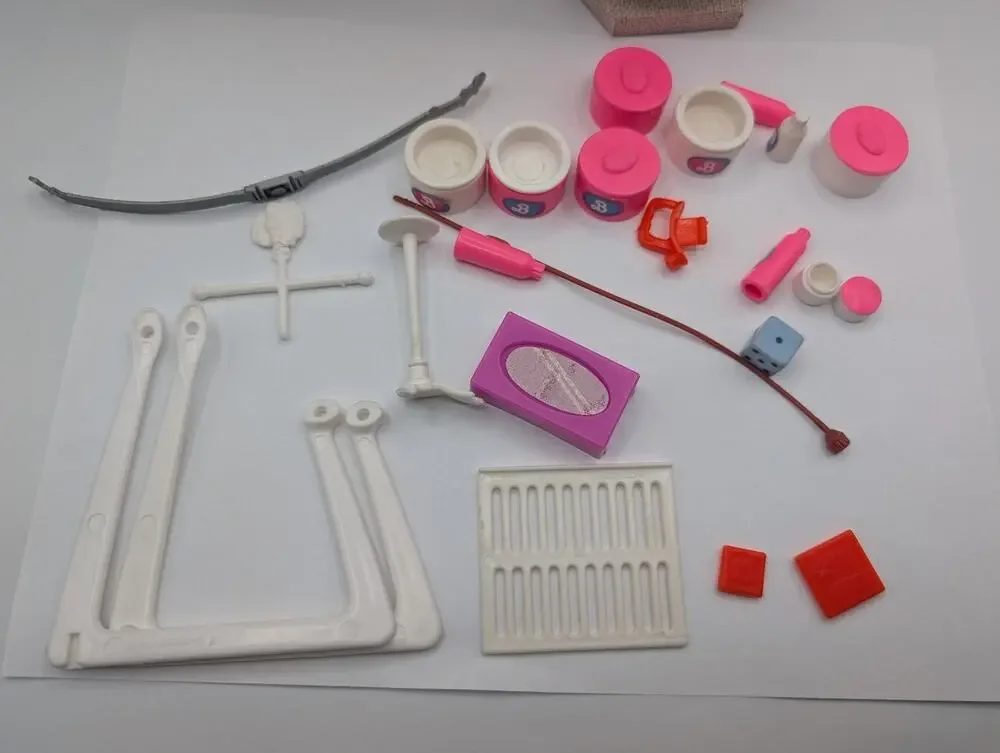 Dollhouse Miniature Mixed Lot Barbie Accessories Furniture Parts Decor Pink